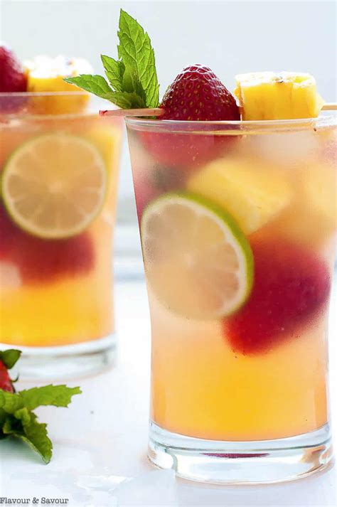 Grilled Pineapple Strawberry Sangria Flavour And Savour