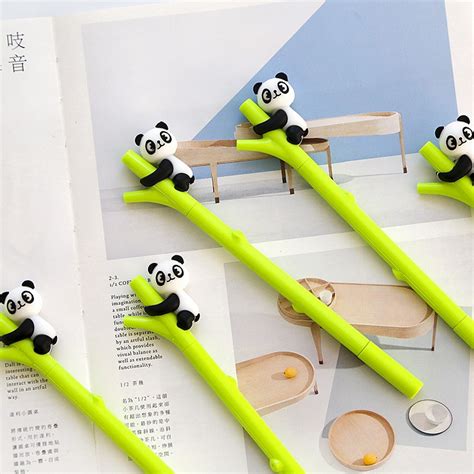 Buy 2pcs Cute Panda Shape Gel Pen 05mm Black Ink Pen