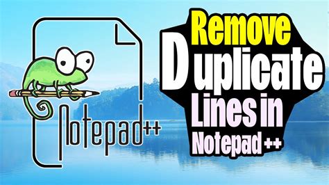 How To Remove Duplicate Lines In Notepad Youtube