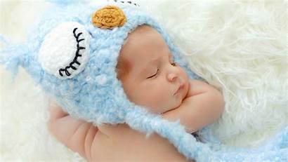 Backgrounds Newborn Sleeping Bed Cap Babies Wallpapers