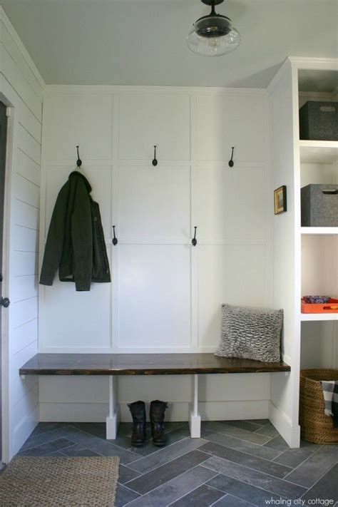 Shiplap And Slate Mudroom Whaling City Cottage Mudroom Flooring