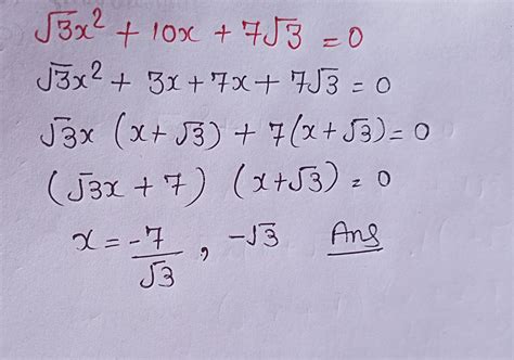 Quadratic equations for class X
