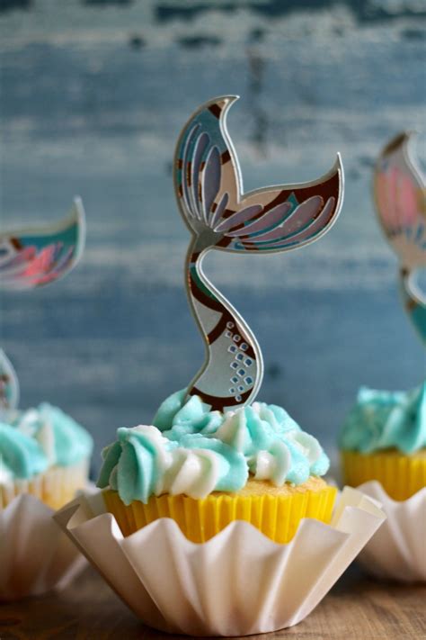 Themes more design resources by krazykittyimages. Simple Mermaid Tail Cupcake Toppers with Cricut - Everyday ...