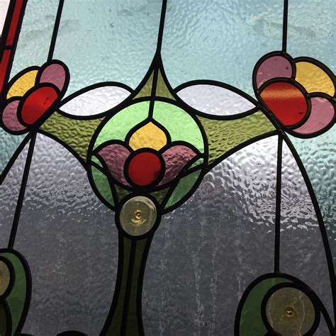 Bespoke Art Nouveau Stained Glass Design Traditional Front Doors