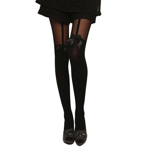 Sexy Mock Suspender Tights Elegant Collant Soft And Comfortable