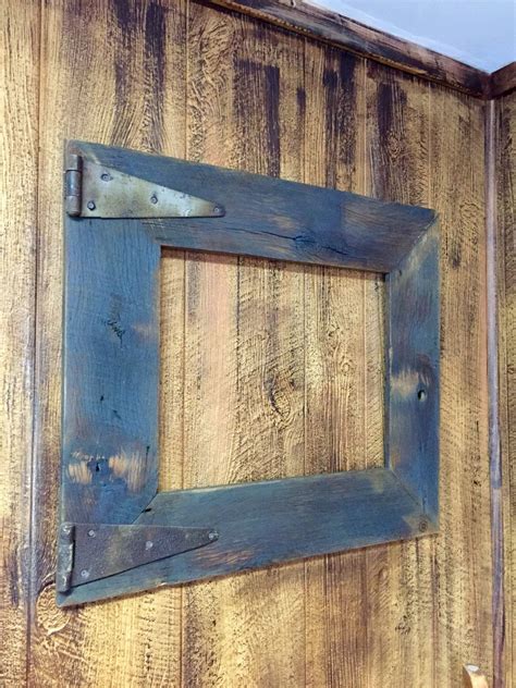 Rustic Barn Wood Picture Frame With Old Rusty Hardware Barn Wood