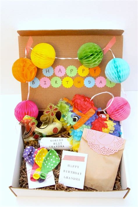 How to make gifts for birthdays. A really cute Birthday-In-a-Box gift to send to someone ...