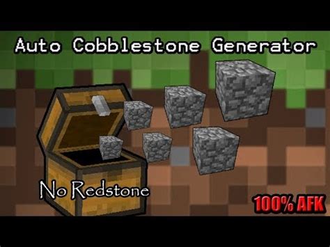 Minecraft How To Fastest Cobblestone Generator Tutorial 100 AFK