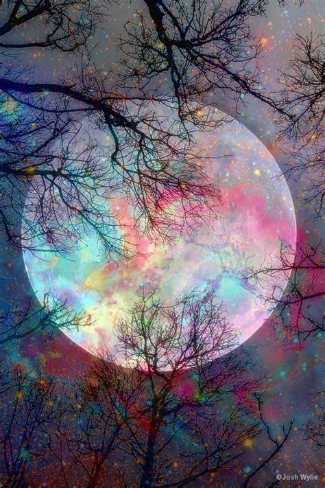 Full Moon Magic Beautiful Moon Night Skies Moon