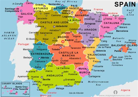 Free Spain Political Map Political Map Of Spain Political Spain Map