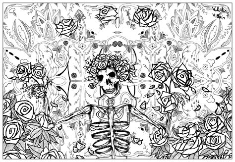 Grateful Dead Psychedelic Adult Coloring Pages