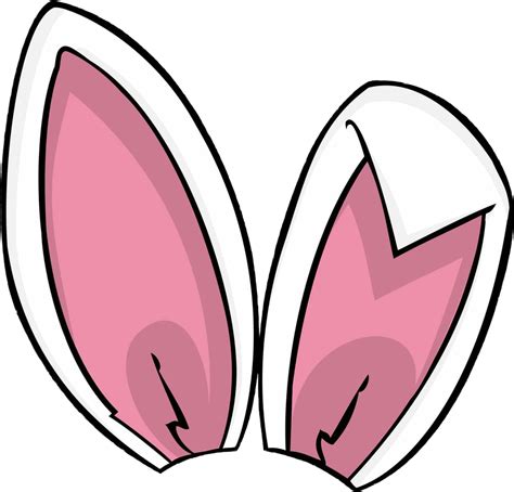Download Bunny Rabbit Ears Features Face Head Pink White Girly