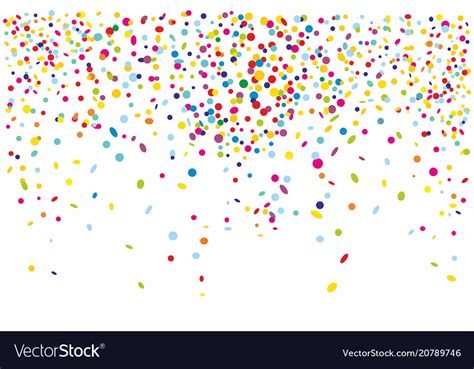 Colorful Confetti Isolated On White Background Vector Image