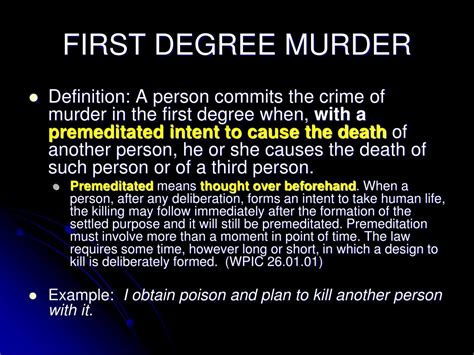 What Does Second Degree Murder Mean