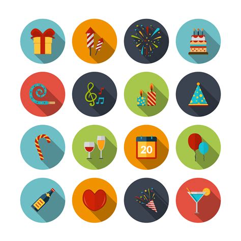 Celebration Icons Set 459106 Vector Art At Vecteezy