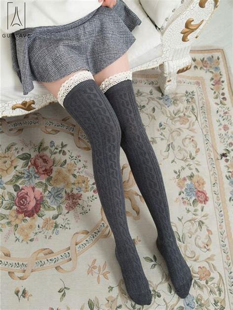 Gustave Gustavedesign Women Over The Knee Thigh High Socks Legging Warmer Extra Long Thign
