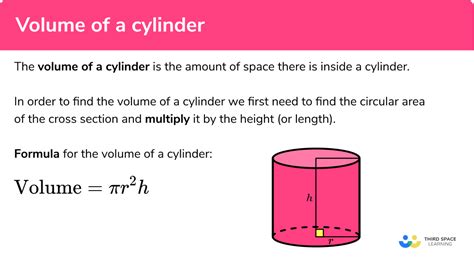 Volume Of A Cylinder Gcse Maths Steps Examples And Worksheet