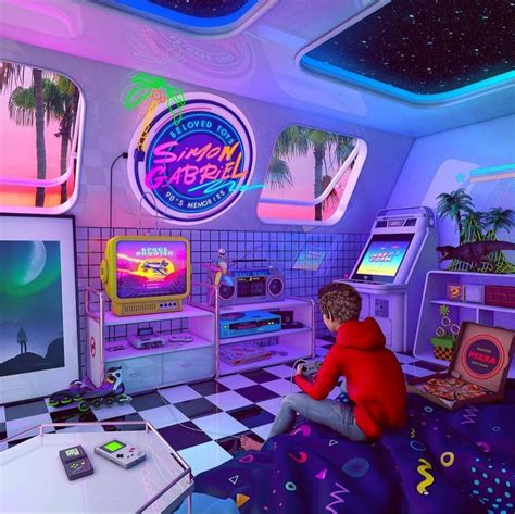 Pin By 🌴tokyo Video Plant📼 On Vaporwave③ Retro Room Synthwave Retro
