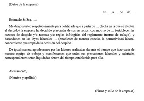 Modelo Carta De Despido Guatemala Perkata U Vrogue