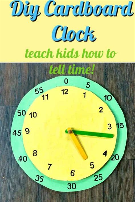 How To Make A Cardboard Clock A Learning Tool For Kids Crafty Little