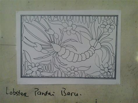 Mewarnai Gambar Sketsa Batik Flora Terbaru Kataucap