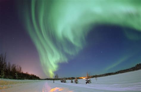 Aurora Borealis Over Alaska United States Of America On 18 January