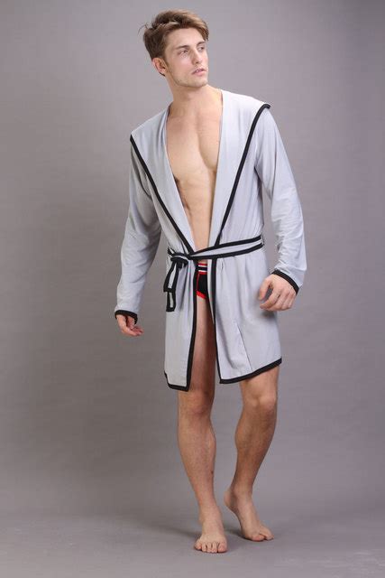 Summer Mens Bathrobe Viscose Sexy Robe Lounge Mens Loose Silky Sleepwear Bath Robe Nighty In
