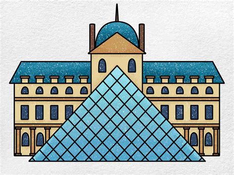 How To Draw The Louvre Helloartsy