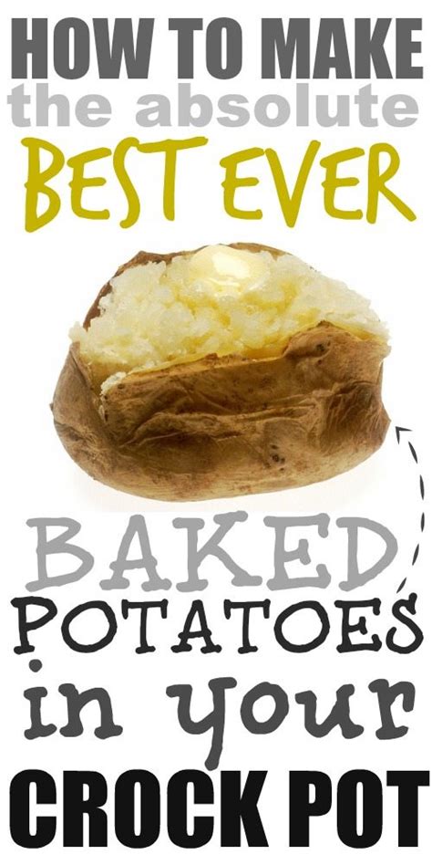 How to easily make baked potatoes in your slow cooker: Crock Pot Comfort Food Recipes | The Creek Line House
