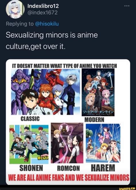 Indexlibro12 Dindex1672 Replying To Sexualizing Minors Is Anime Culture Get Over It It Doesnt