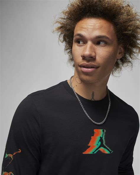 Jordan Brand Mens Long Sleeve T Shirt Nike Pt