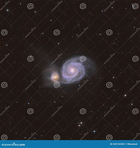 Whirlpool Galaxy Messier 51a M51a And Ngc 5194 Stock Image Image