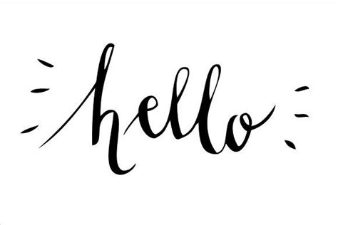 Hello Calligraphy Vector Calligraphy Hello Lettering Quotes