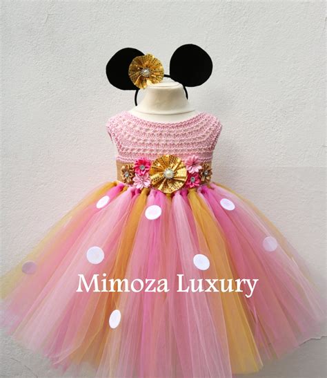 Pink Gold Minnie Mouse Dress