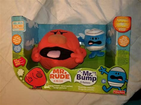 New Mr Men Talking Mr Rude And Mr Bump Plush From Little Miss For
