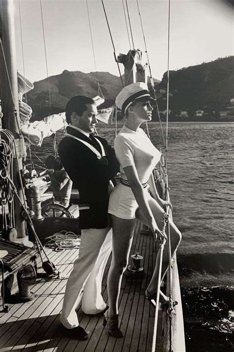 Helmut Newton Winnie On Deck Cannes 1975 Photo Litho Etsy