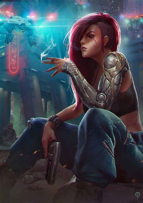 64 Badass Cyberpunk Girl Concept Art And Female Character Designs