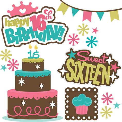 Happy 16th Birthday Svg Files For Cutting Machines Teen Svg Files Teen