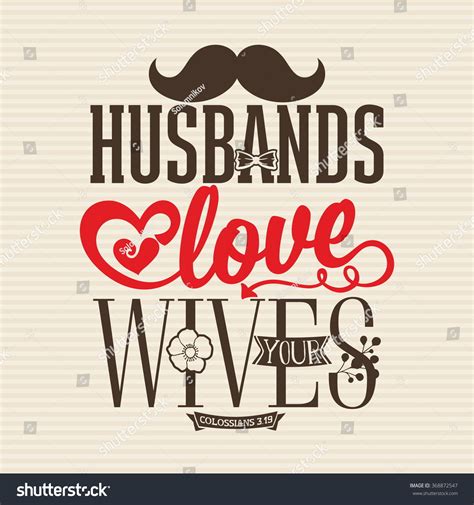bible lettering husbands love your wives stock vector royalty free 368872547