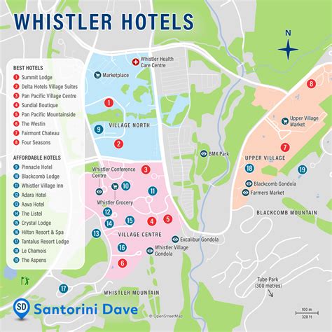 Whistler Hotel Map 19 Best Ski Resorts And Places To Stay