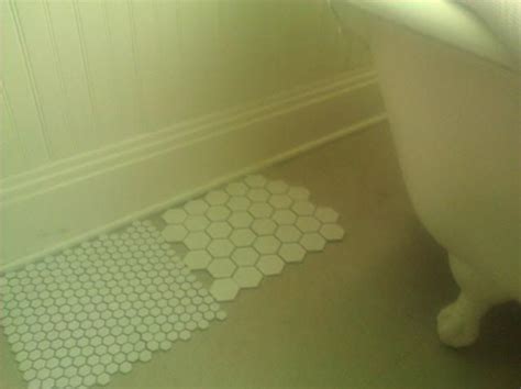 These come as mosaic sheets. Small or larger hexagon tile in 1920 bathroom? | Hexagon ...