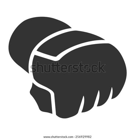 Mixed Martial Arts Mma Gloves Flat Stock Vector Royalty Free 256929982