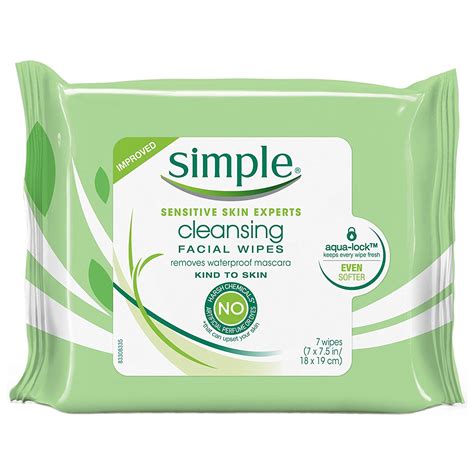 Simple Kind To Skin Facial Cleansing Wipes Cleanser Makeup Remover Cleansing Removes