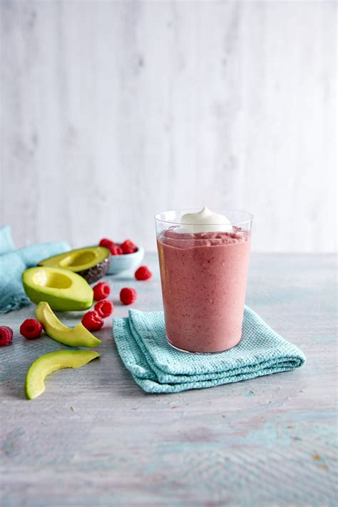 Raspberry Yoghurt Breakfast Smoothie Australian Avocados