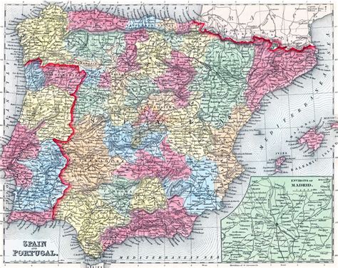 √ Portugal And Spain Map With Cities Large Road Map Of Spain And