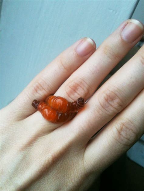 Earthworm Sculpted Ring In Plastic Crafts To Make Earthworms Sculpting