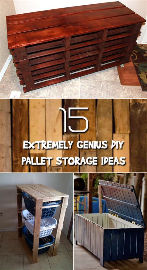 Fabulous diy wooden pallet ideas and projects. 15 Extremely Genius DIY Pallet Storage Ideas