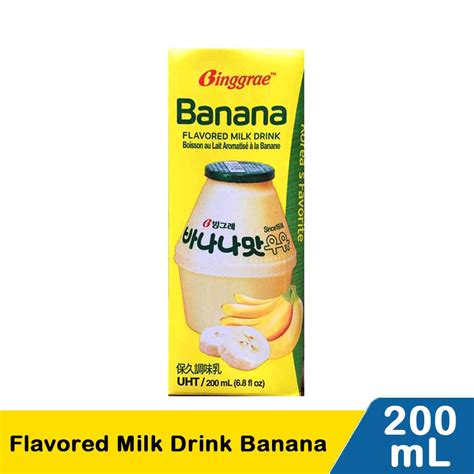 Binggrae Flavored Uht Milk Banana 200ml Klikindomaret