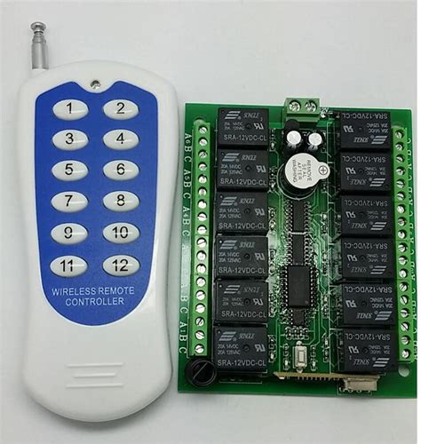 Dc 12v 10a 12 Channel Rf Wireless Remote Control Switch Home Electrical