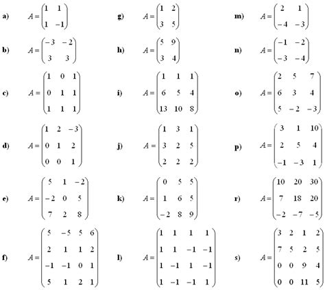 Math Exercises And Math Problems Inverse Matrix